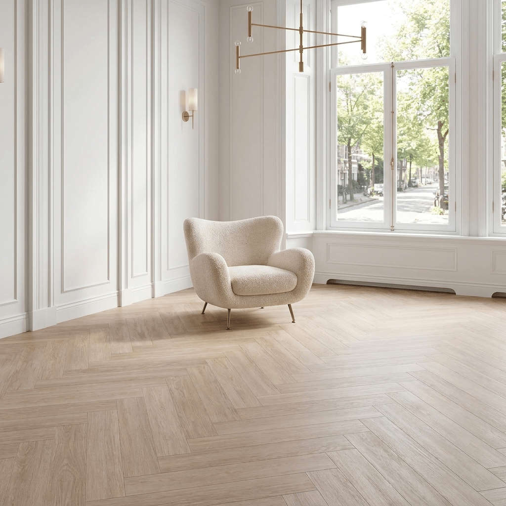 Dunea Visgraat Beige Oak Klik PVC - Vloerenbeer
