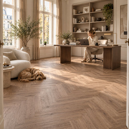 Dunea Visgraat Natural Oak Klik PVC - Vloerenbeer