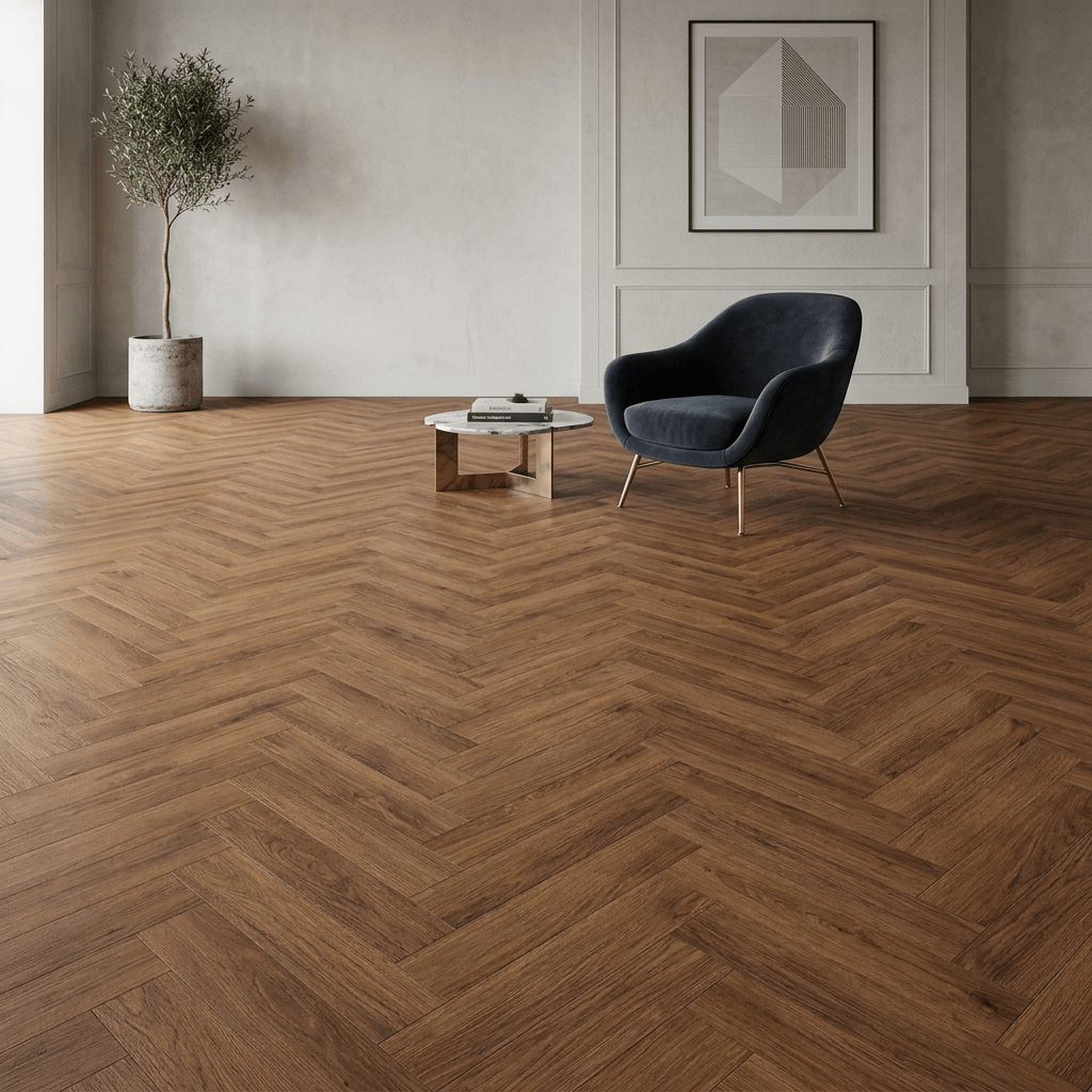 Dunea Visgraat Warm Oak Klik PVC - Vloerenbeer