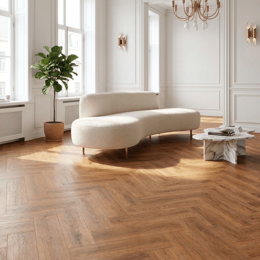Dunea Visgraat Warm Oak Klik PVC - Vloerenbeer