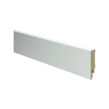 Plinthe droite plaquée 70x14 chêne blanc laqué