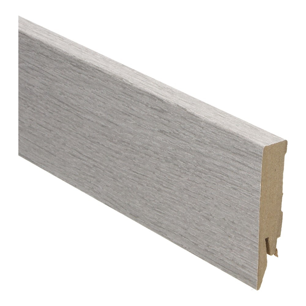 Plinthe droite filmée 70x14 chêne grisé