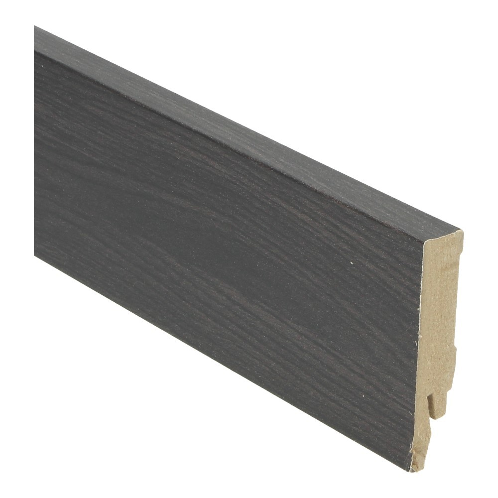 Plinthe droite mélaminée 70x14 wengé noir