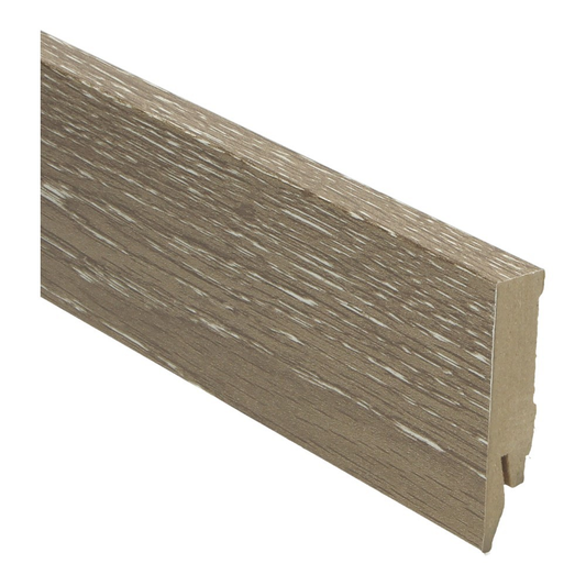 Plinthe droite revêtue 70x14 chêne brossé gris