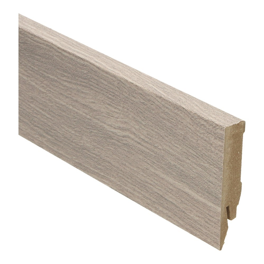 Plinthe droite filmée 70x14 teck gris brossé