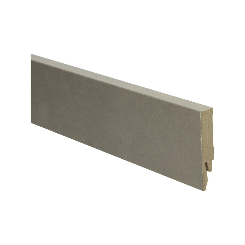 Plinthe droite filmée 70x14 béton beige foncé