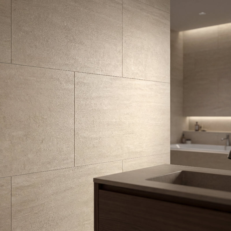 Irwine Beige 60x120 Keramische Tegel Vloer en Wand Gerectificeerd Porselein Geglazuurd - Vloerenbeer