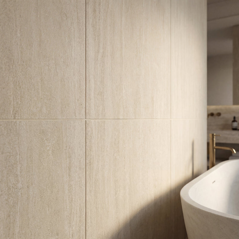 Carrelage en céramique Irwine Beige 60x120 Sol et Mur Porcelaine Rectifiée Émaillée