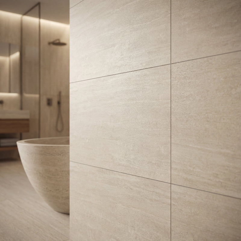 Carrelage en céramique Irwine Beige 60x120 Sol et Mur Porcelaine Rectifiée Émaillée