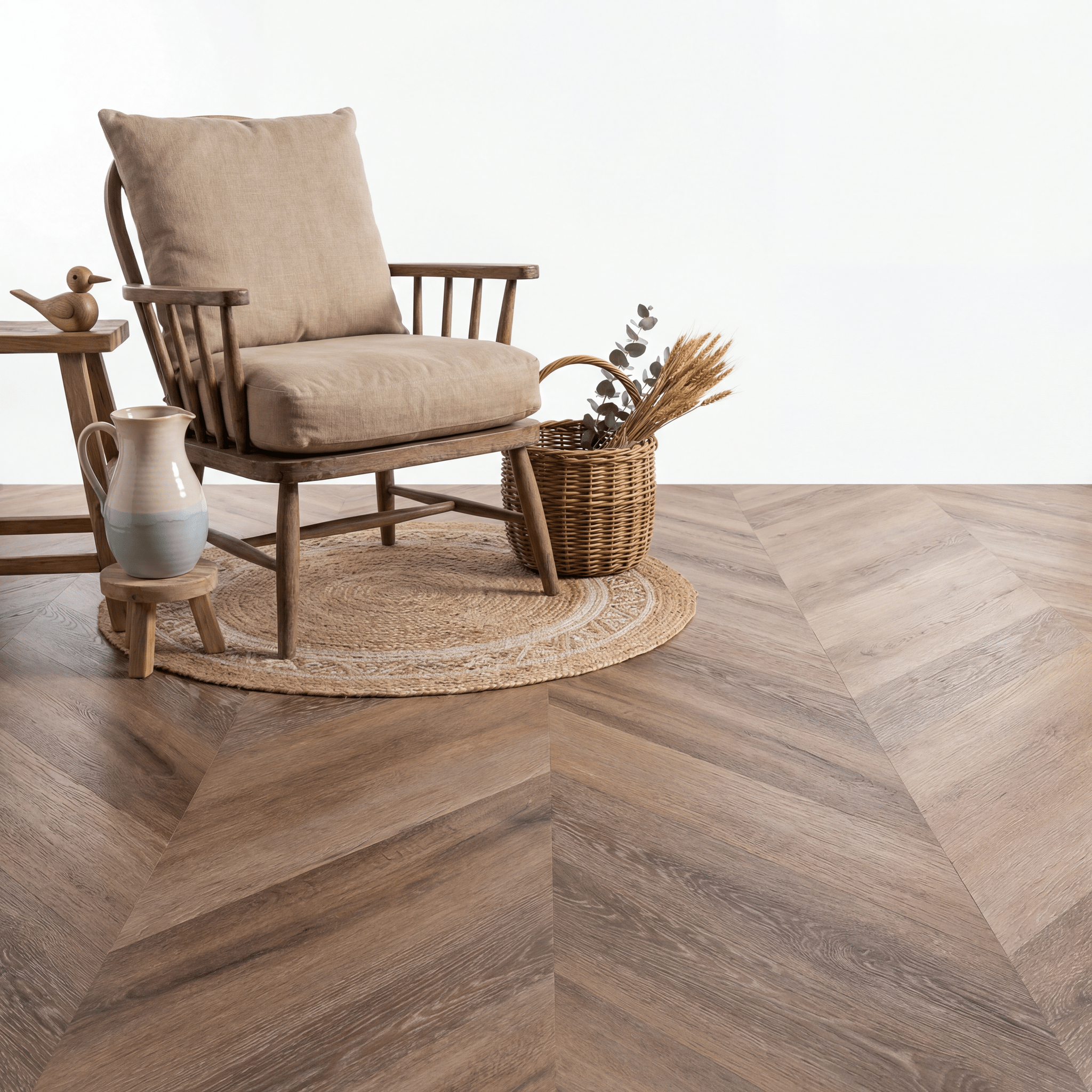 Lux Tenebrae Chevron Dark Oak Plak PVC - Vloerenbeer