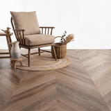 Lux Tenebrae Chevron Dark Oak Plak PVC - Vloerenbeer