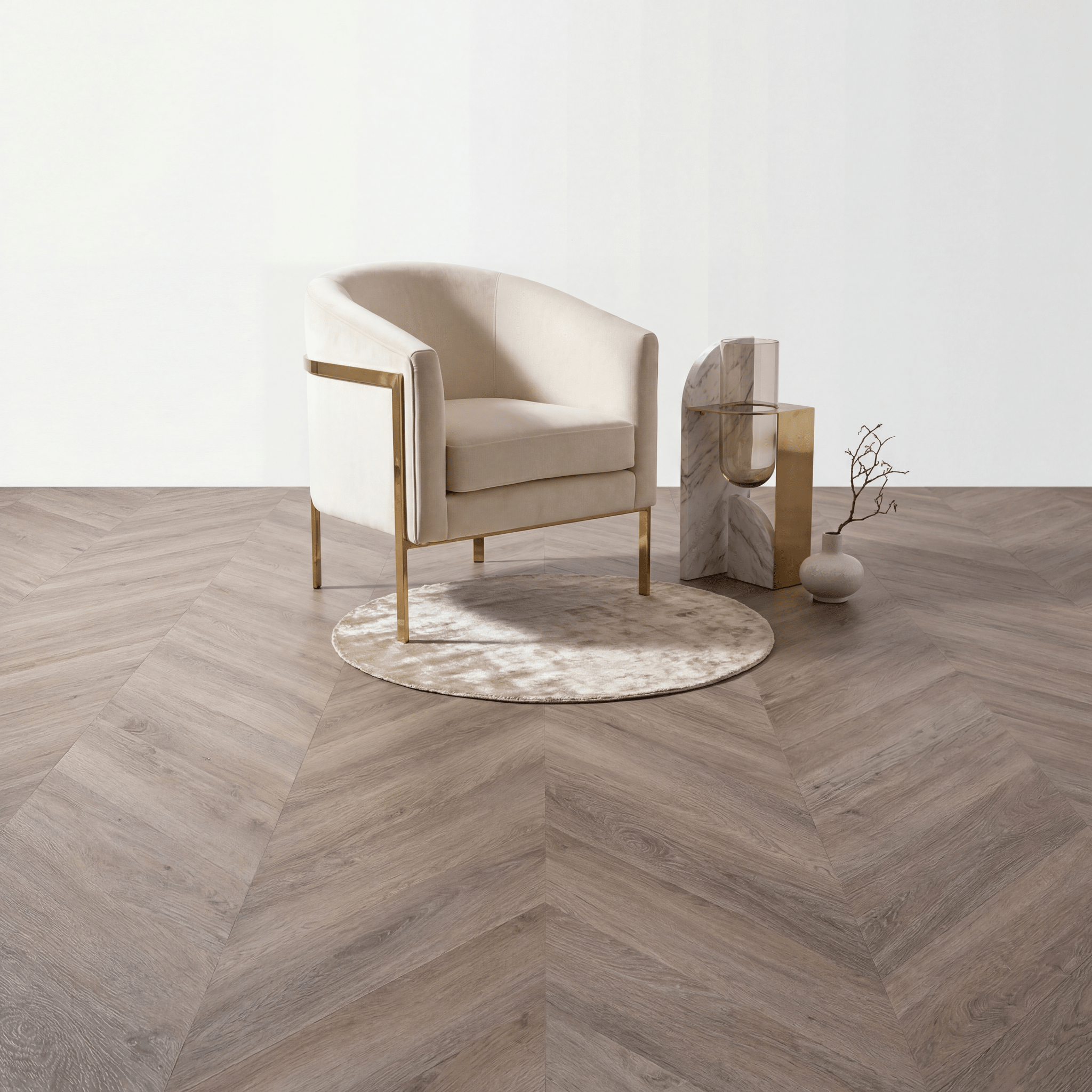 Lux Tenebrae Chevron Smoky Oak Plak PVC - Vloerenbeer