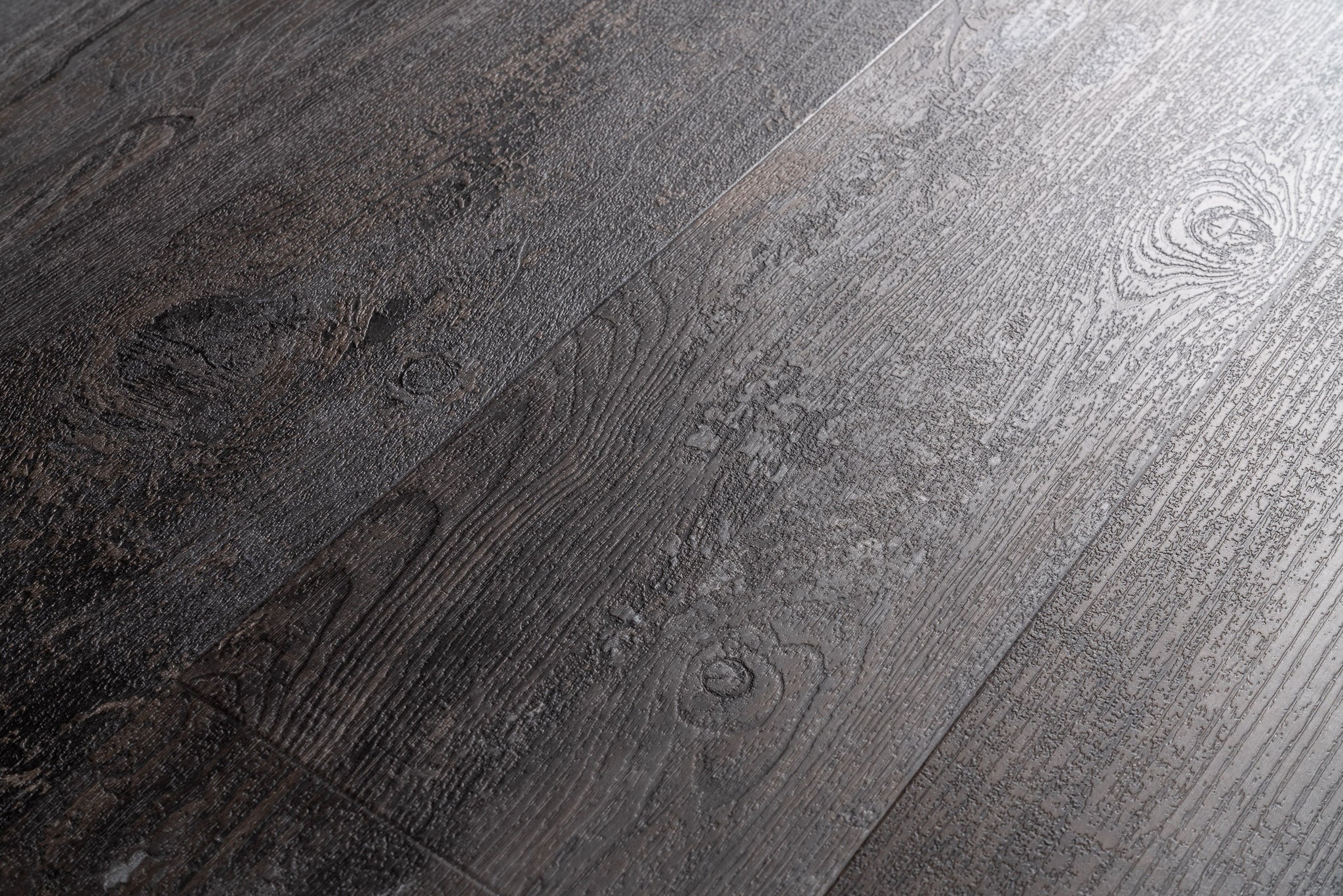 Lux Tenebrae Planche Droite Chêne Noir Brûlé Plaque PVC