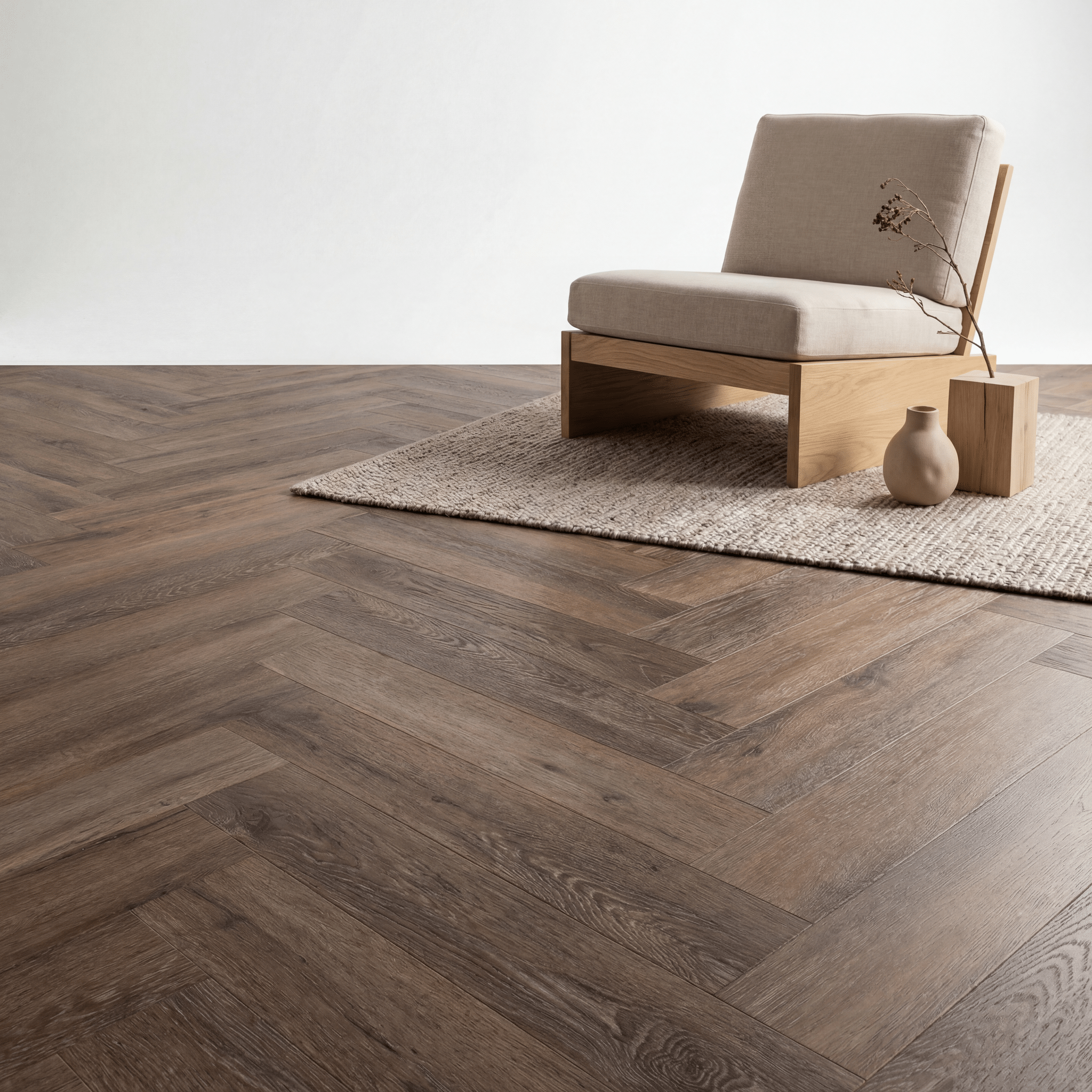Lux Tenebrae Visgraat Dark Oak Plak PVC - Vloerenbeer