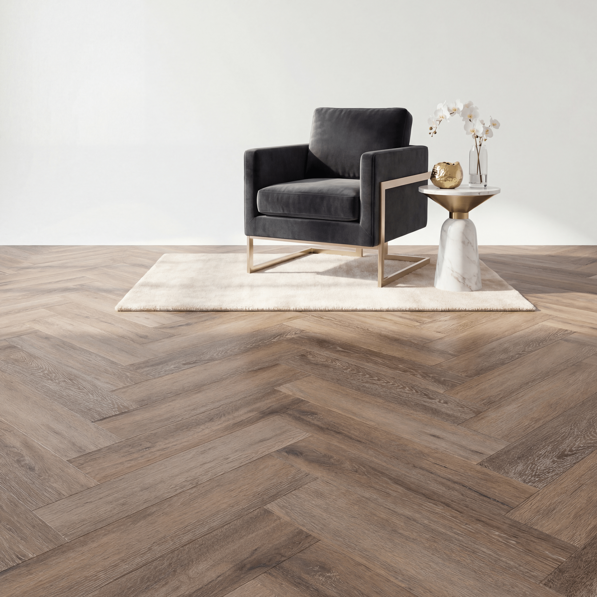 Lux Tenebrae Visgraat Dark Oak Plak PVC - Vloerenbeer