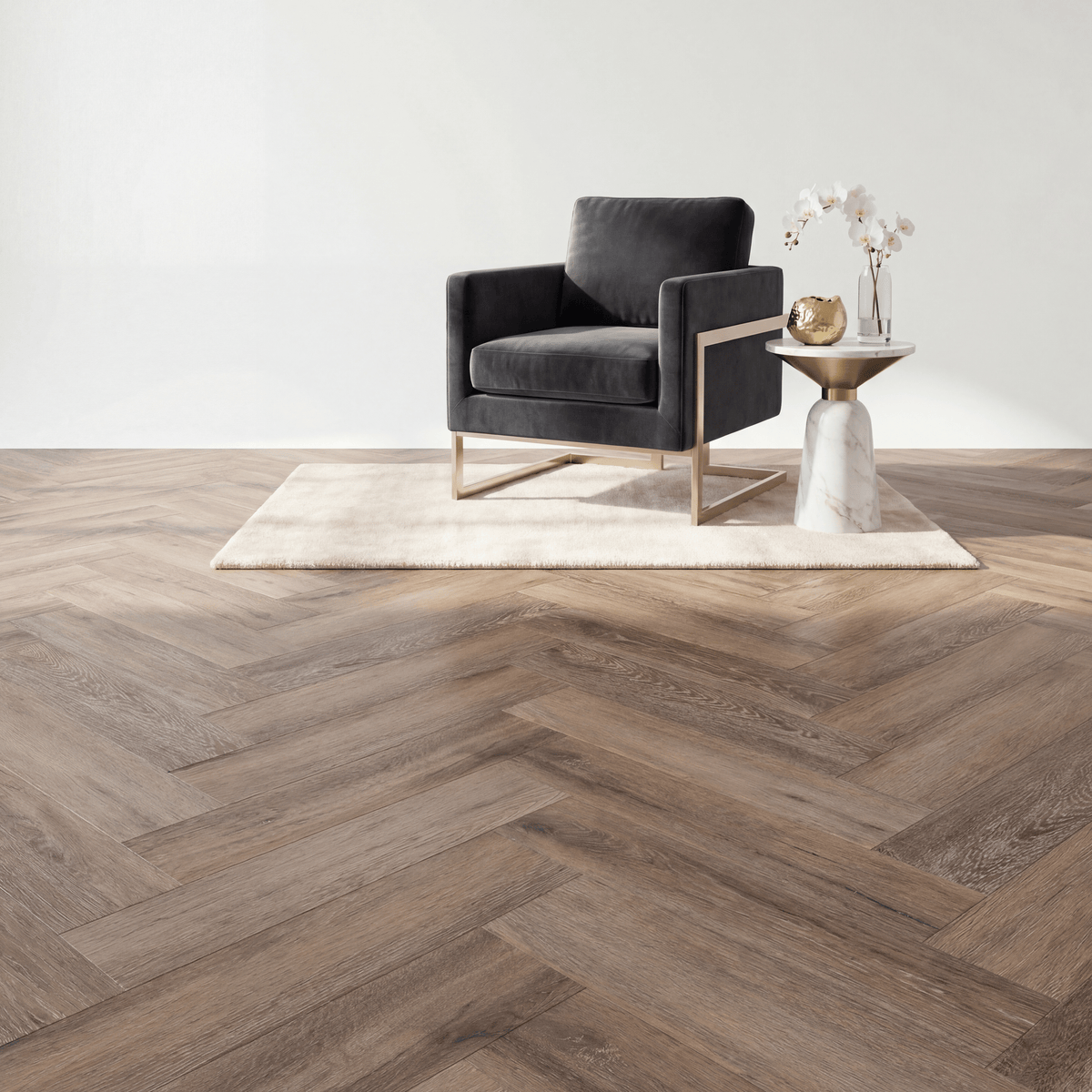 Lux Tenebrae Visgraat Dark Oak Plak PVC - Vloerenbeer