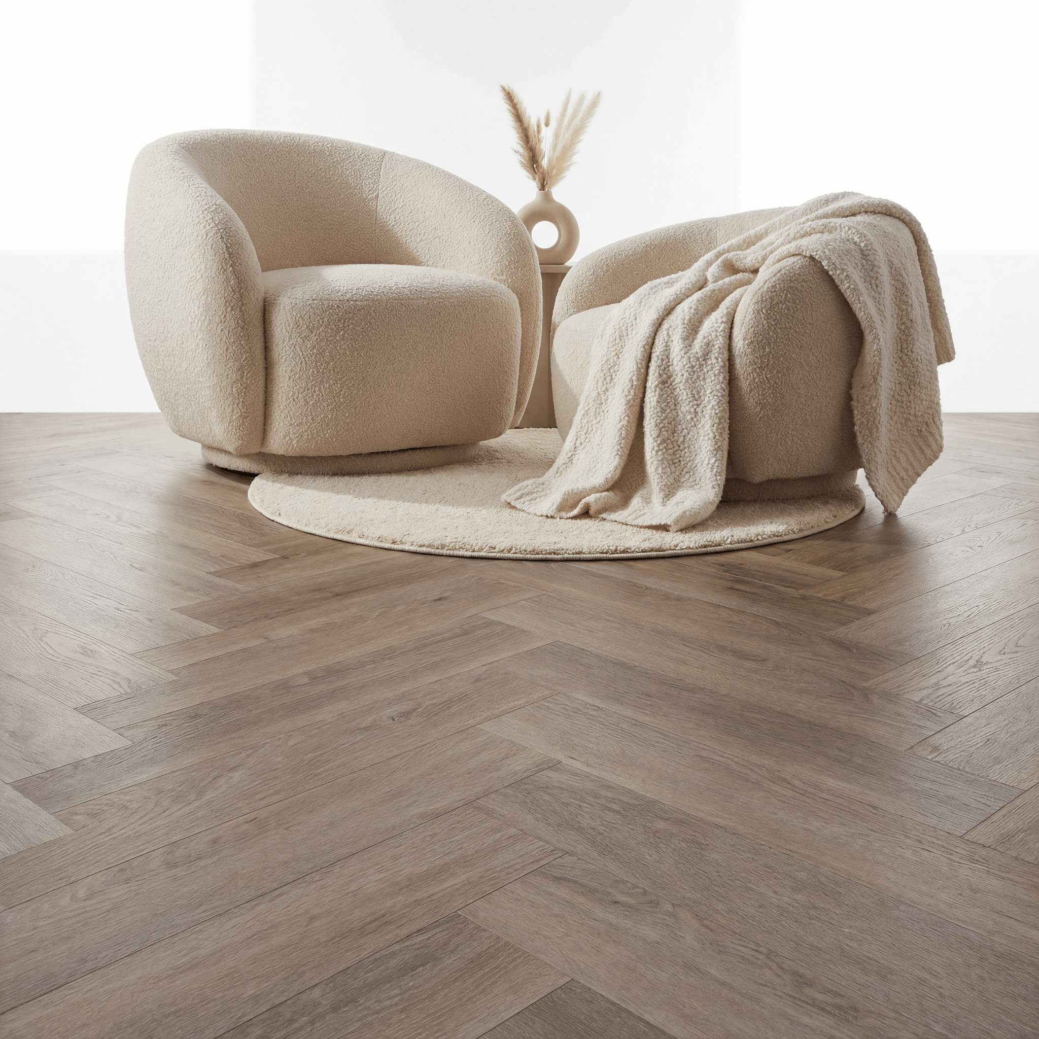 Lux Tenebrae Visgraat Smoky Oak Plak PVC - Vloerenbeer