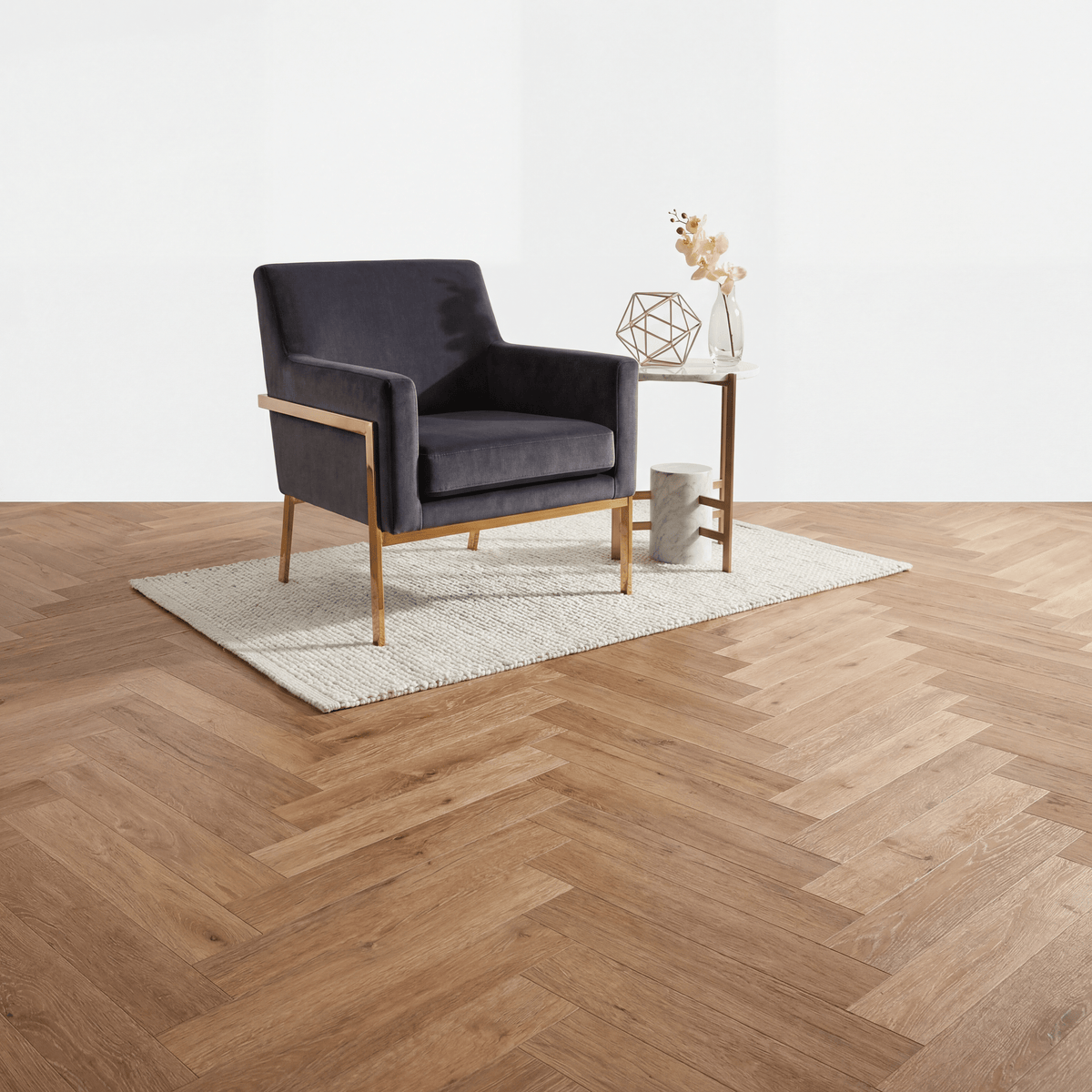 Lux Tenebrae Visgraat Warm Oak Plak PVC - Vloerenbeer