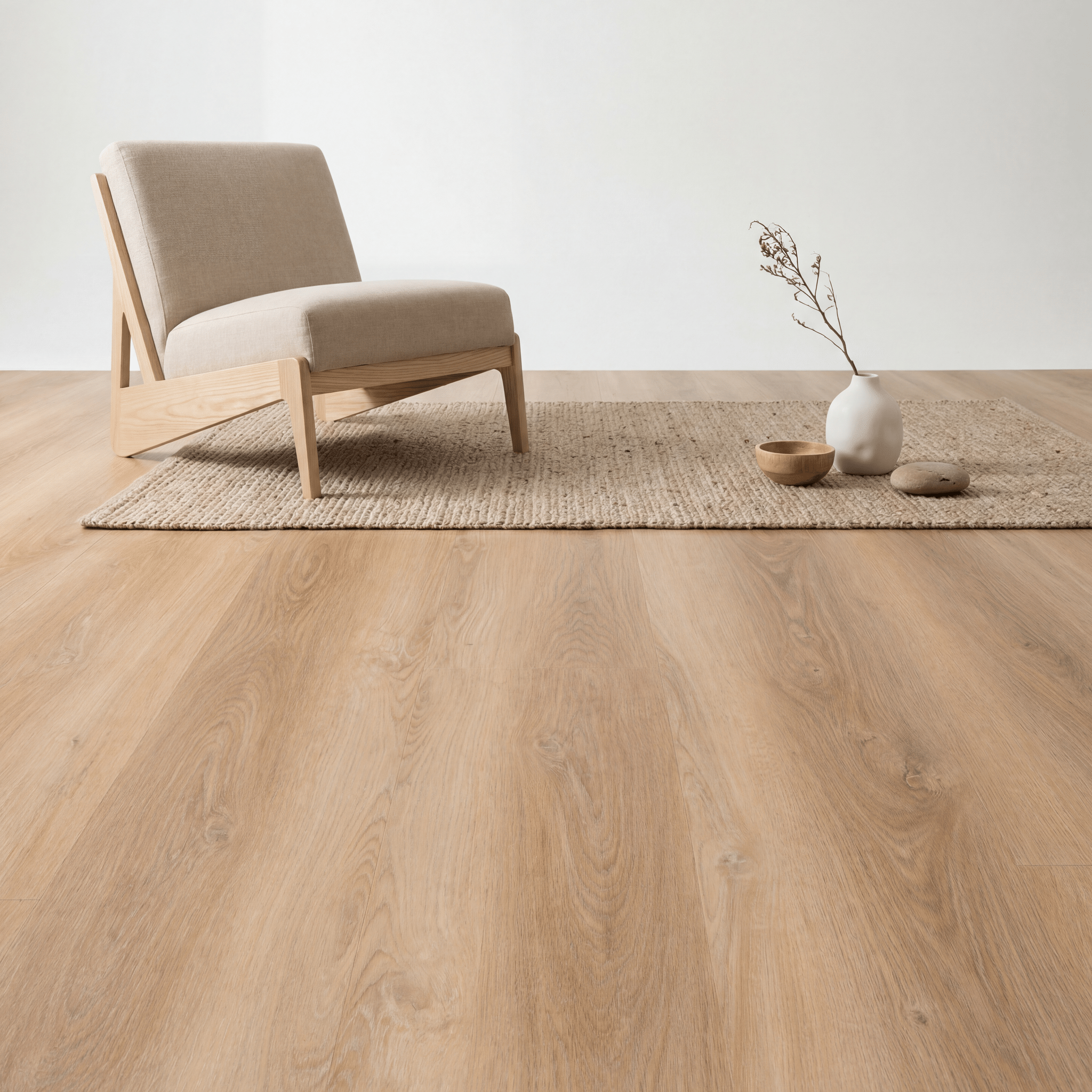 Madera Rechte Plank Natural Plak PVC - Vloerenbeer
