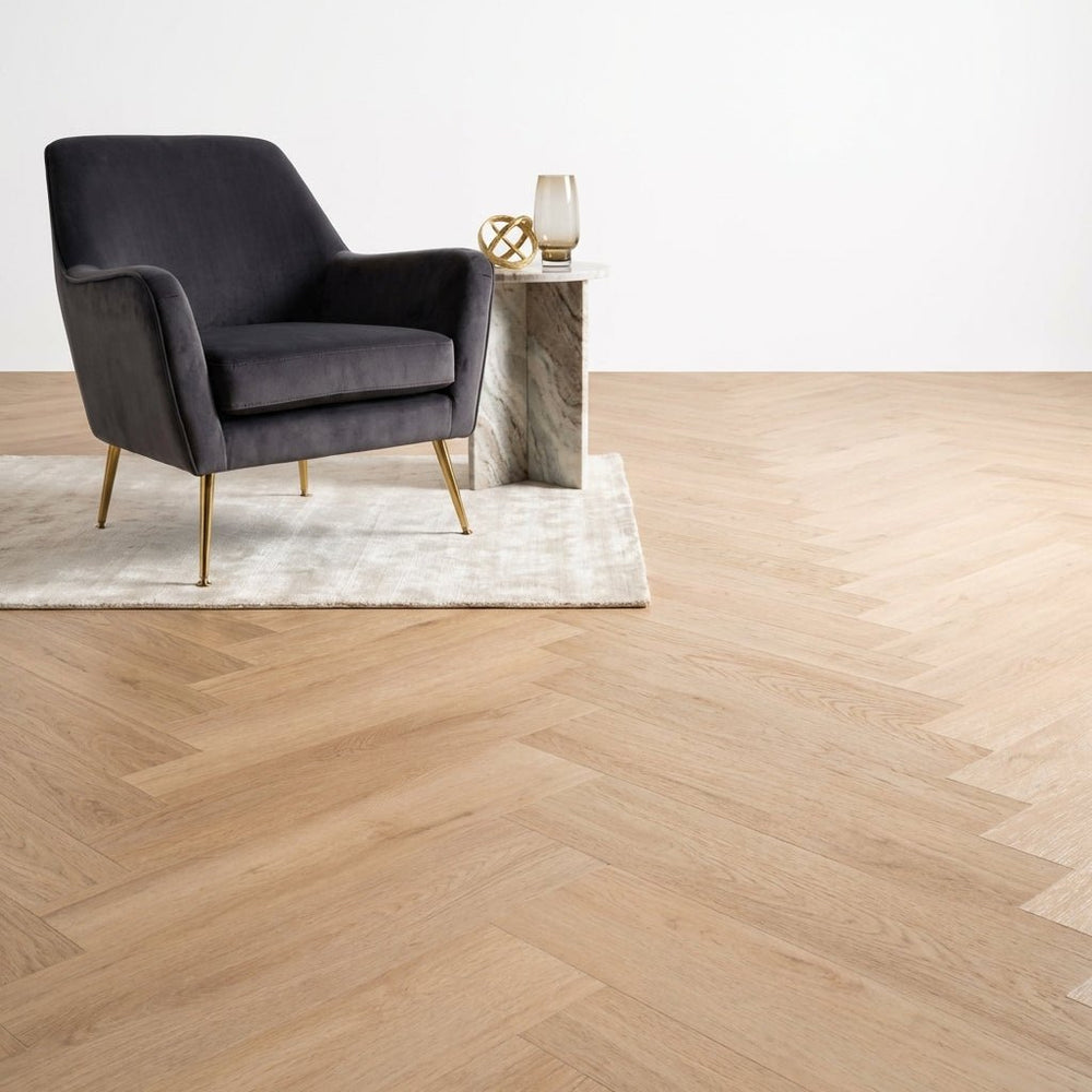 Madera Visgraat Beige Plak PVC - Vloerenbeer
