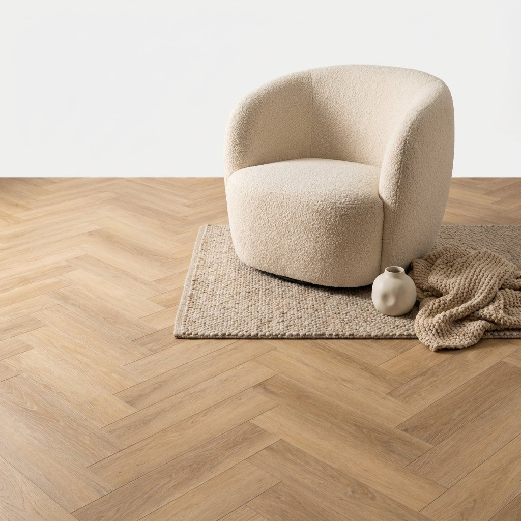 Madera Visgraat Natural Plak PVC - Vloerenbeer