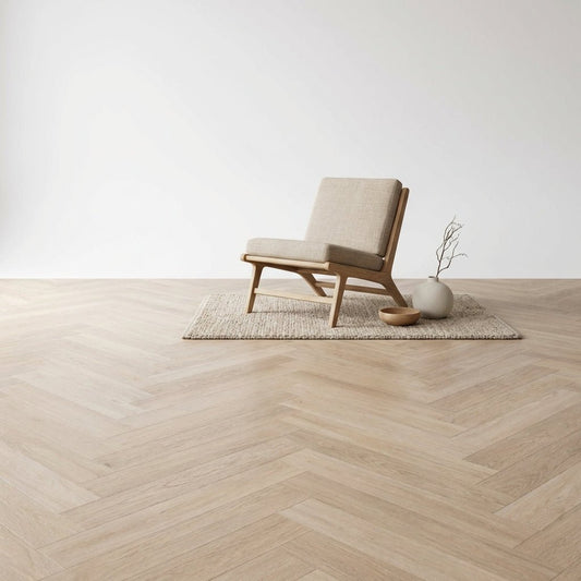 Madera Visgraat White Wash Smoky Plak PVC - Vloerenbeer