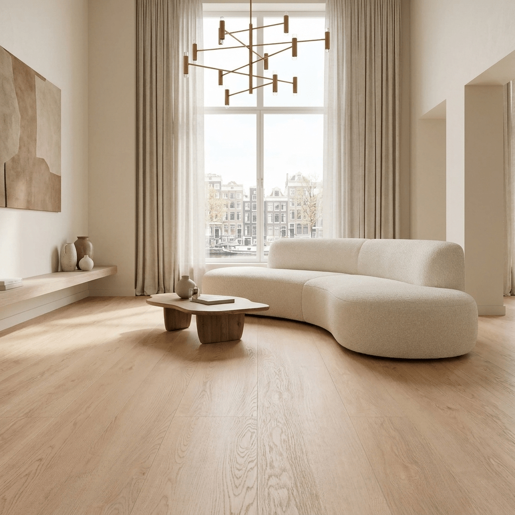 Natura Rechte Plank Beige Click PVC - Vloerenbeer