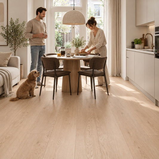 Natura Rechte Plank Beige Oak Click PVC - Vloerenbeer