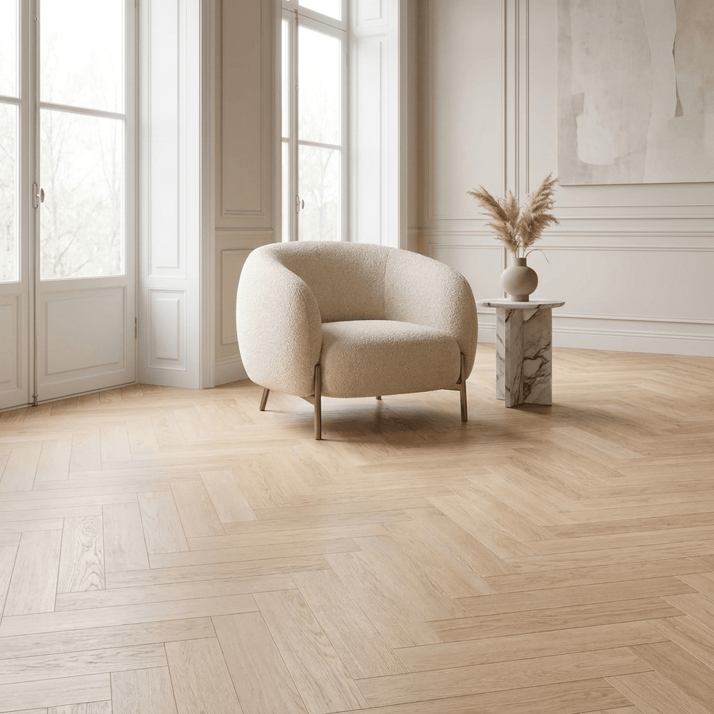 Natura Visgraat Beige Klik PVC - Vloerenbeer