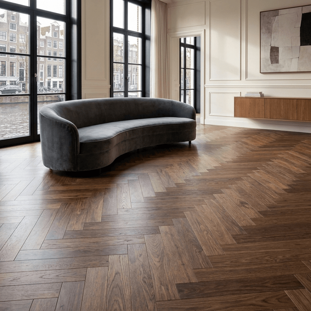 Natura Visgraat Dark Oak Klik PVC - Vloerenbeer