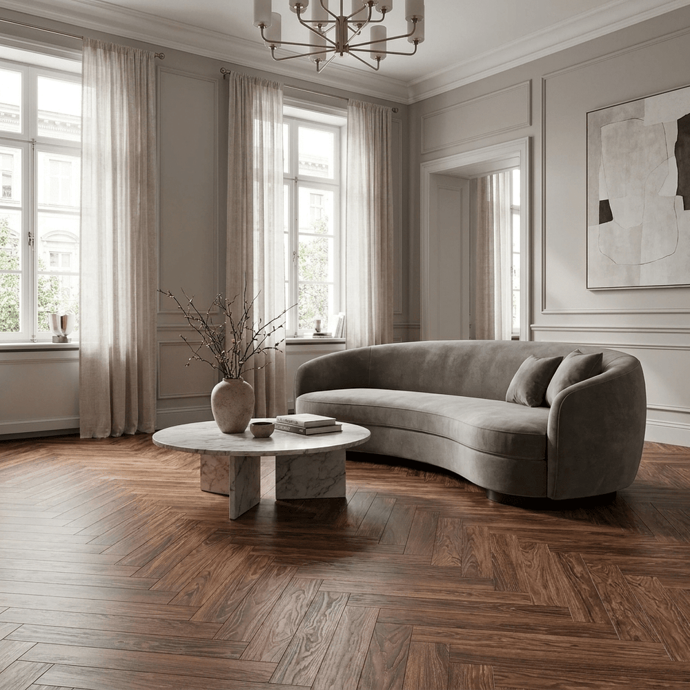 Natura Visgraat Dark Oak Klik PVC - Vloerenbeer