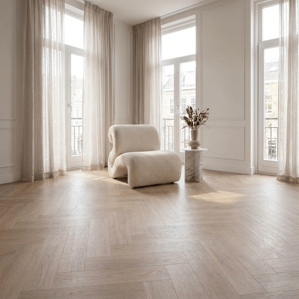 Natura Visgraat Light Oak Klik PVC - Vloerenbeer