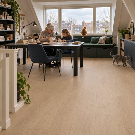 Pure Rechte Plank Beige Plak PVC - Vloerenbeer