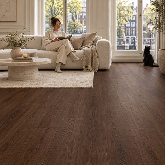 Pure Rechte Plank Brown Plak PVC - Vloerenbeer