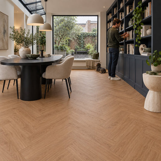 Pure Visgraat Natural Plak PVC - Vloerenbeer