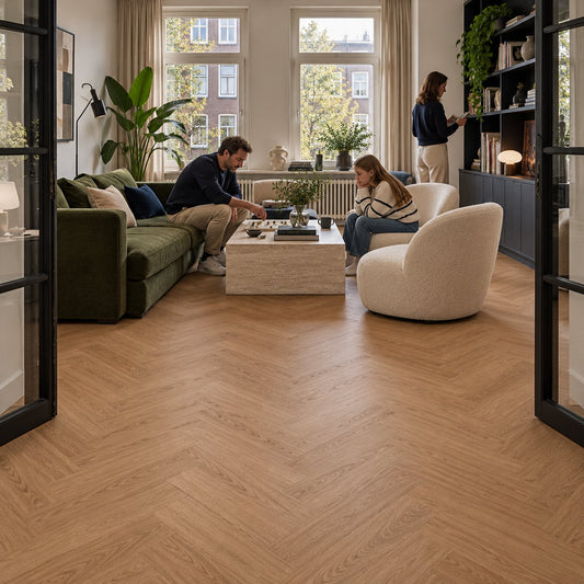 Pure Visgraat Natural Plak PVC - Vloerenbeer