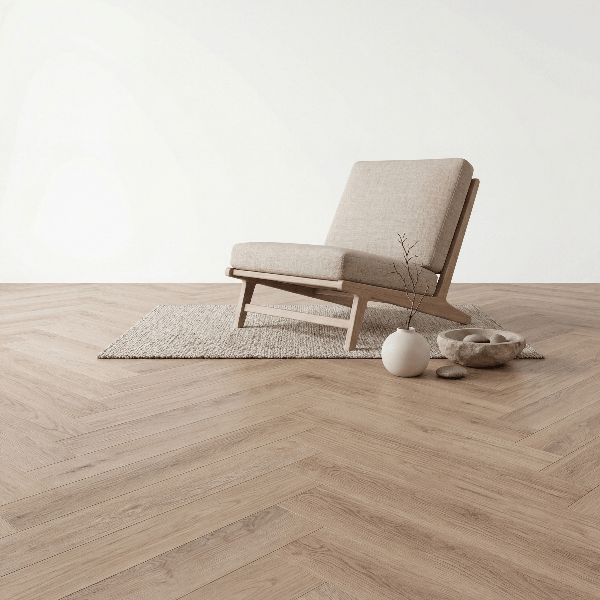Reverie Visgraat Beige Oak Klik PVC - Vloerenbeer