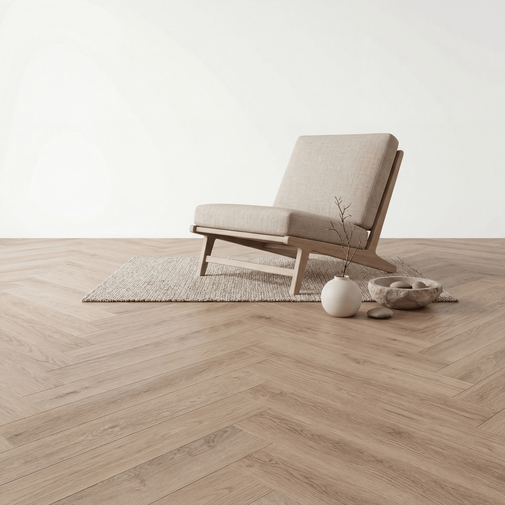 Reverie Visgraat Beige Oak Klik PVC - Vloerenbeer
