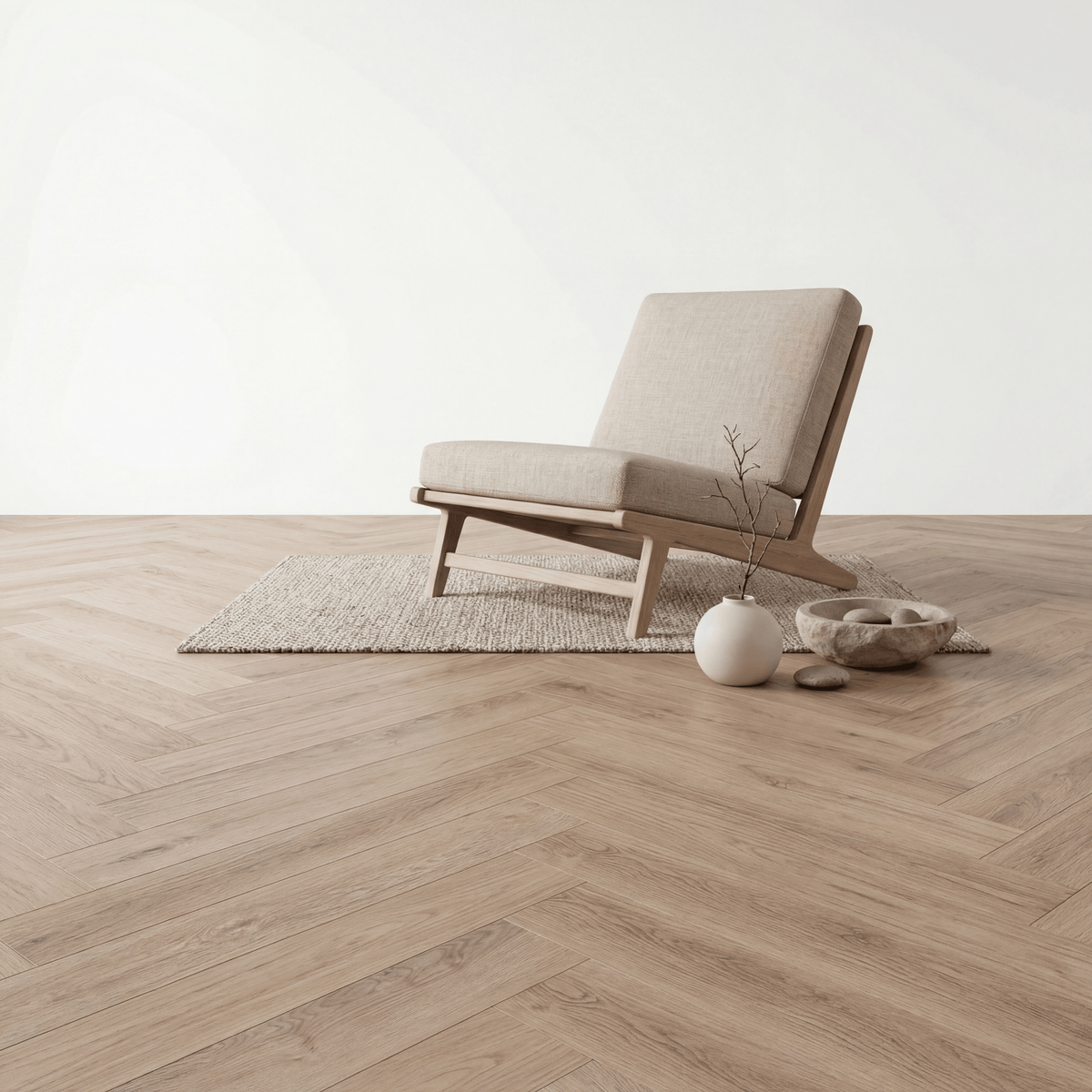 Reverie Visgraat Beige Oak Klik PVC - Vloerenbeer