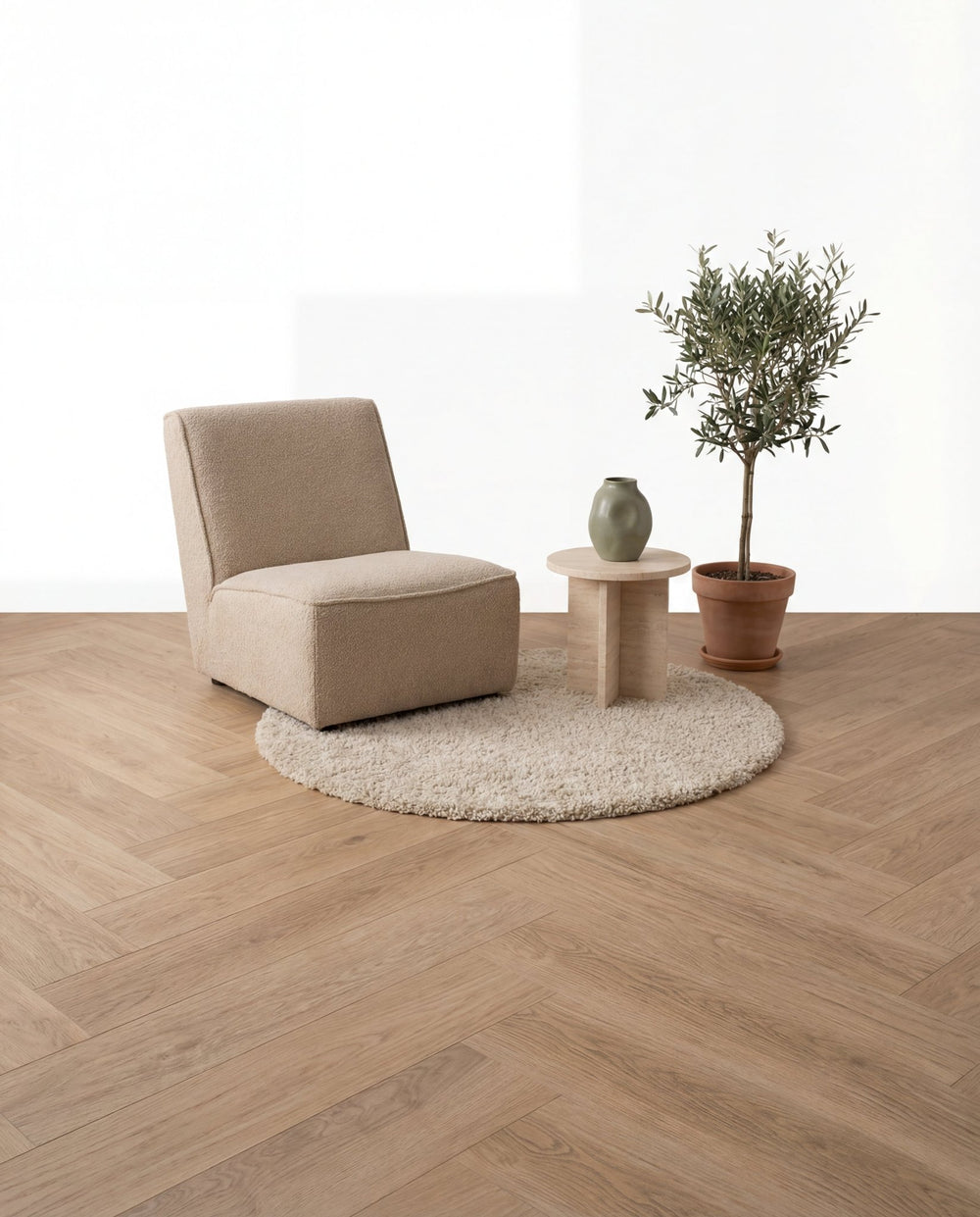 Reverie Visgraat Beige Oak Klik PVC - Vloerenbeer