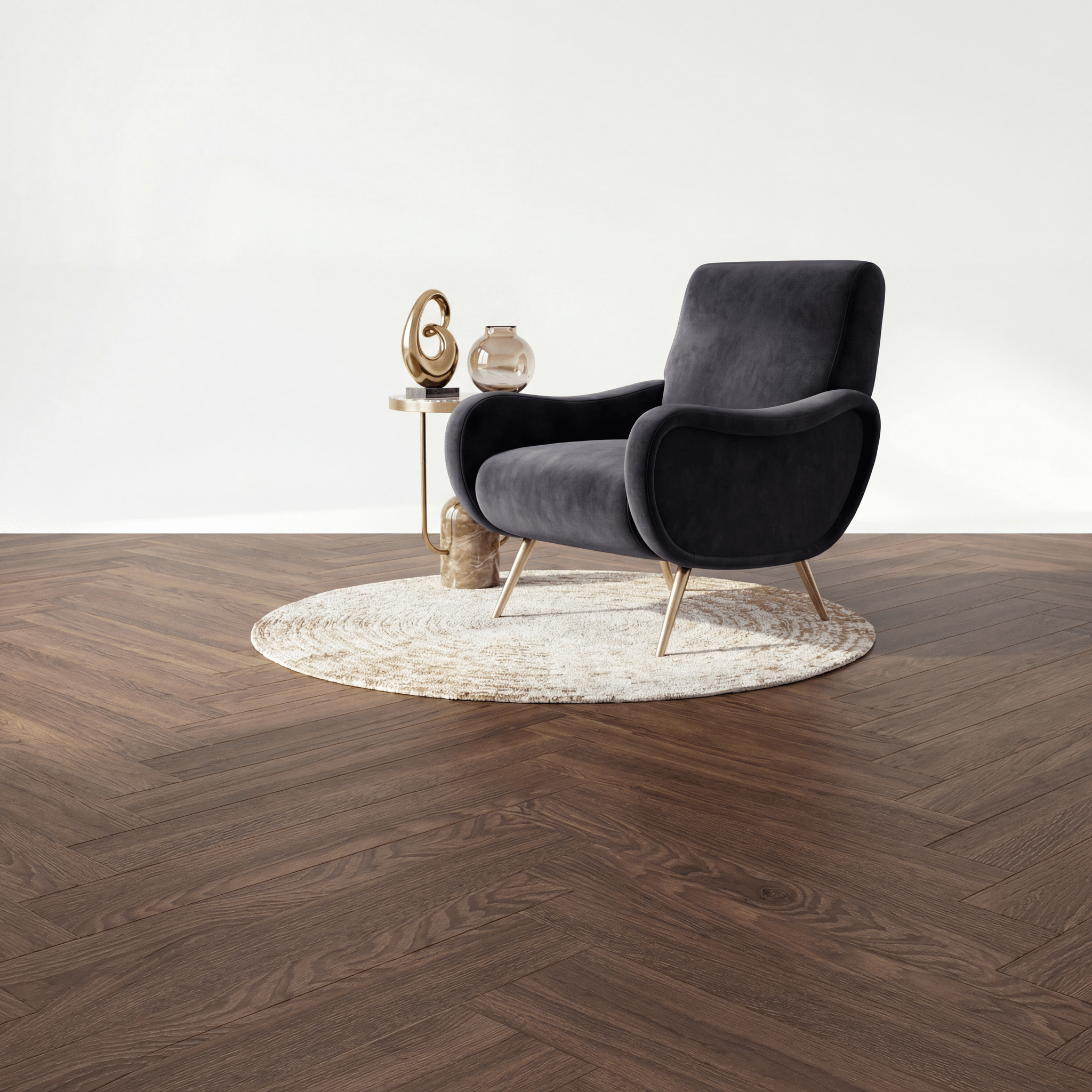 Reverie Visgraat Dark Oak Klik PVC - Vloerenbeer
