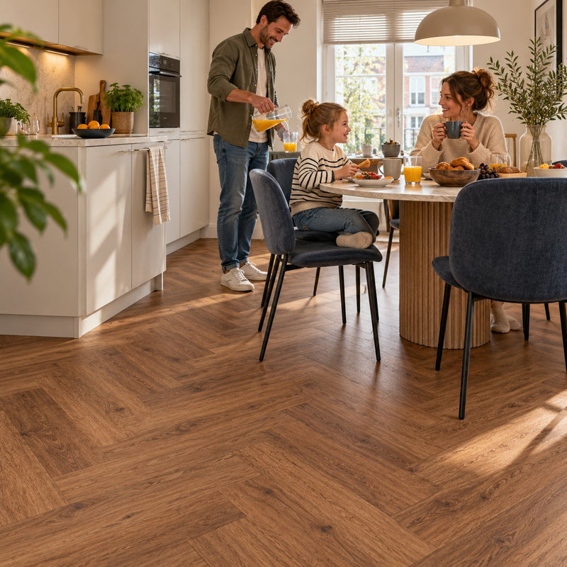 Dunea Visgraat Dark Oak Klik PVC